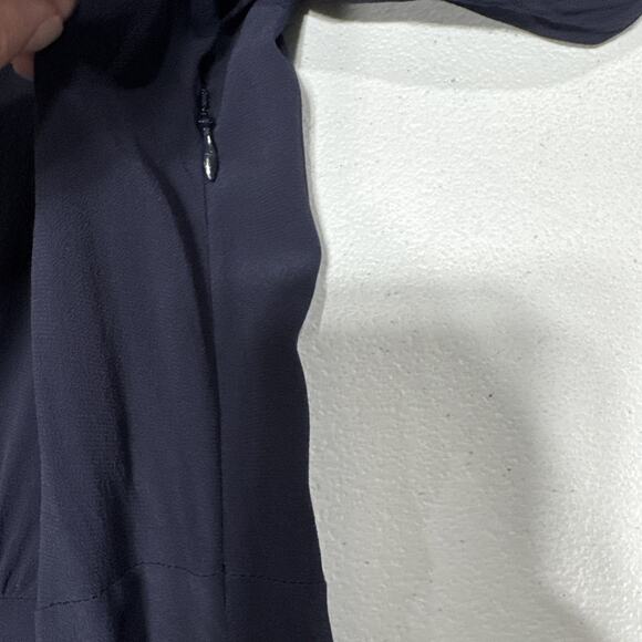 Arket Womens Modest Maxi Dress EU 34, US 4 Long Sleeves A-Line Band Collar Blue - Picture 11 of 16